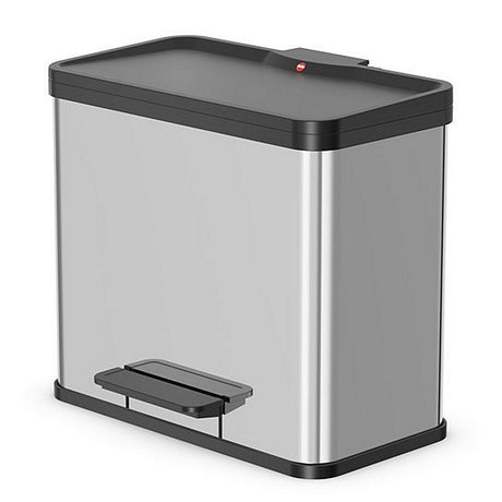 Hailo 0633-220 Öko Trio Plus L Pedal Bin 3x9l Silber Schwarz