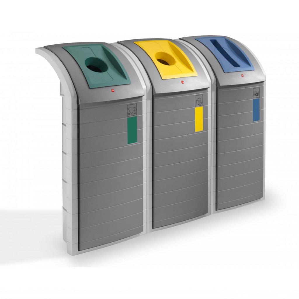 Hailo Hailo 0912-590 ProfiLine WSB Design Plus XXXL Mülltrenner 120L grau