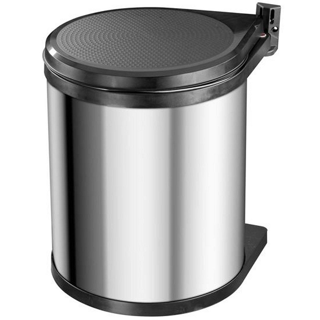 Hailo 3555-101 Compact-Box M Recycle Bin 15l Silberschwarz
