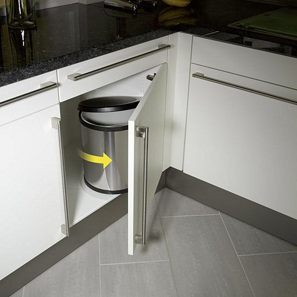Hailo 3555-101 Compact-Box M Recycle Bin 15l Silberschwarz