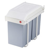 Hailo eingebaute Abfallbehälter Multi-Box Duo Größe L 2x14 L Crème 3659-001
