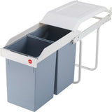 Hailo eingebaute Abfallbehälter Multi-Box Duo Größe L 2x14 L Crème 3659-001