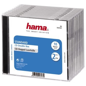 Hama CD-Box 10er Pack 2CD-Cover versiegelt
