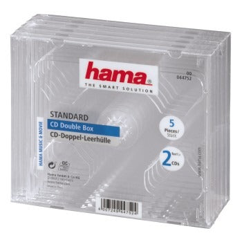 Hama CD Doppelbox Transpirant 5er Pack