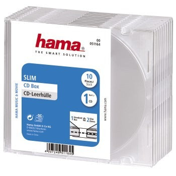 Hama CD Slim Box transparent 10er Pack