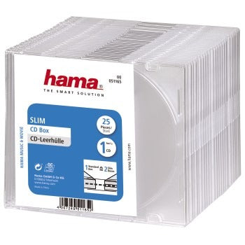 Hama CD Slim Box transparent 25er Pack