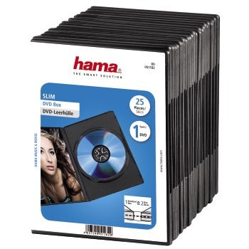 Hama DVD Slim Box Schwarz 25er Pack