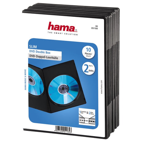 Hama DVD-Slim-Box doppelt schwarz 10 Stück