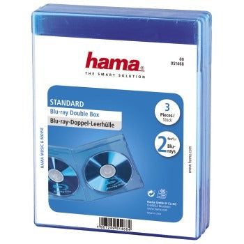 Hama BluRay Doppelbox 3er Pack blau