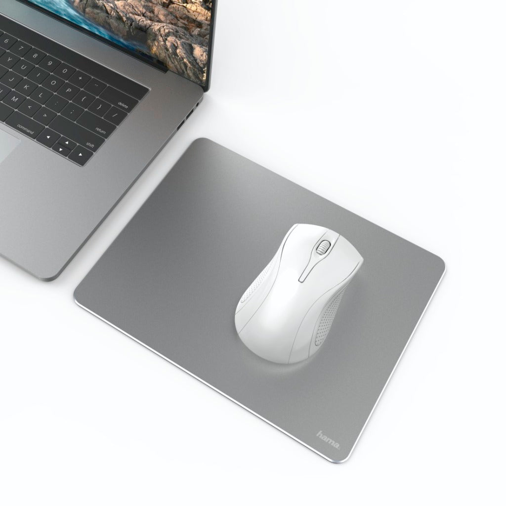 Hama Mauspad Aluminium Silber