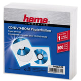 Hama CD-DVD-Schutzhüllen Papier weiß 100 Stück