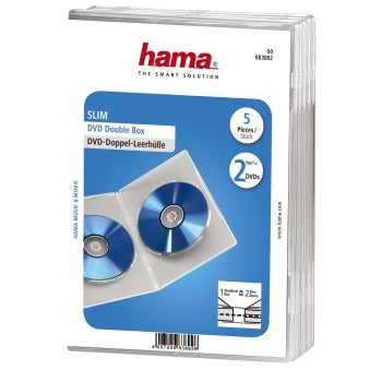 Hama Doppel-DVD-Hülle transparent 5 Stück