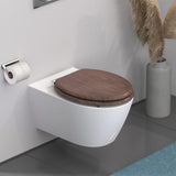 Schütte Schütte Toilettensitz Soft-close-close-dunkler Holz MDF