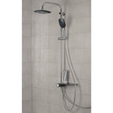 Schütte Regenduschset mit Seitenplateau Aquastar Chromfarbener Anthrazit