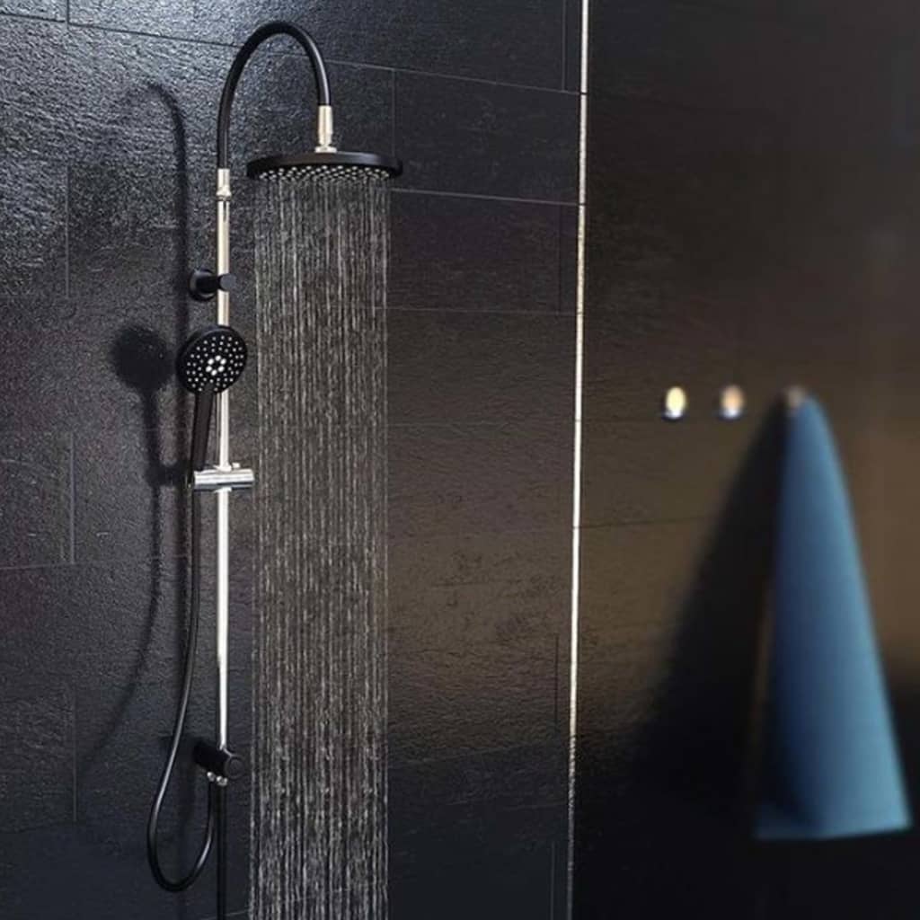 Schütte Regendusch-Set Matao Regen verchromte matte schwarz