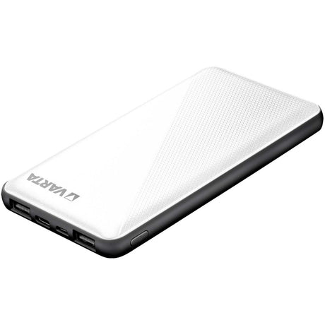 Enzo Varta Powerbank 10.000 mA silber + LED-Anzeige USB und USB-C – 3509010