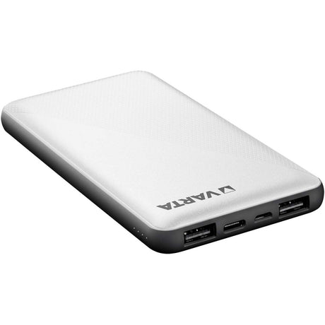 Enzo Varta Powerbank 10.000 mA silber + LED-Anzeige USB und USB-C – 3509010