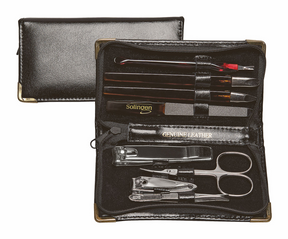 Titania manicue set 8-delig in luxe lederhoes