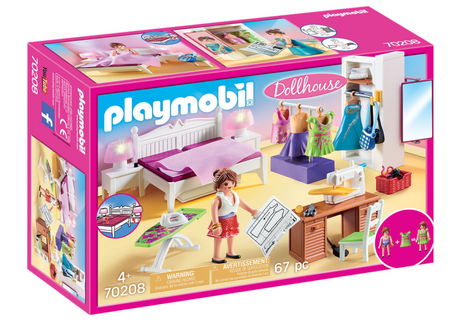 Playmobil-Puppenhaus-Schlafzimmer mit Modedesign-Ecke – 70208