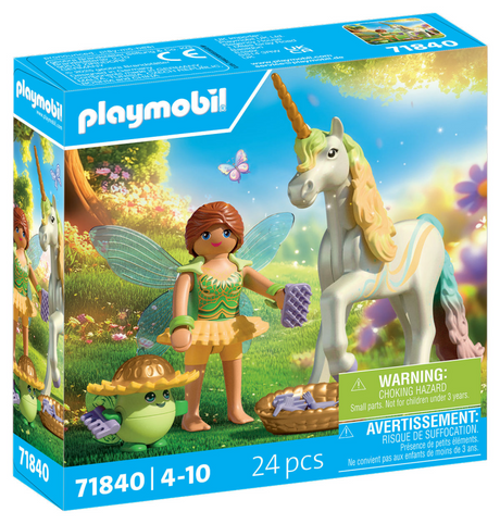 Playmobil 71840 Sammel-Einhorn, Regenblume mit Fee | 2 Stk