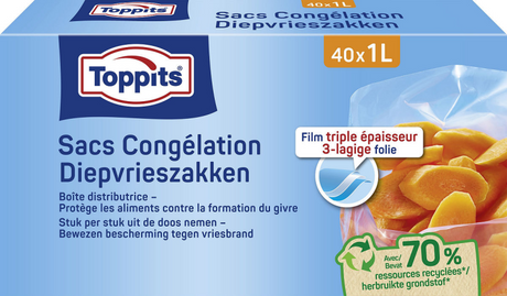 Melitta Toppits Gefrierbeutel 1 Liter, Packung à 40 Stück