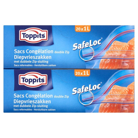 Toppits Safeloc Zip Gefrierbeutel 1l 20 Stück