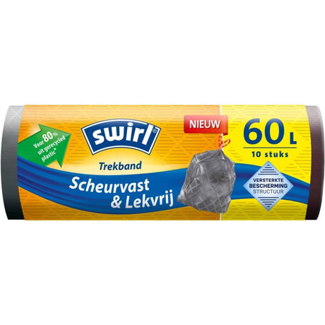 Swirl Müllsäcke mit Kordelzug 60l 10 Stück grau