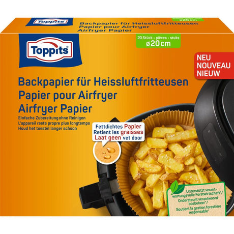 Toppits Airfryer Backbleche 20cm 20 Stück | 7 Stück