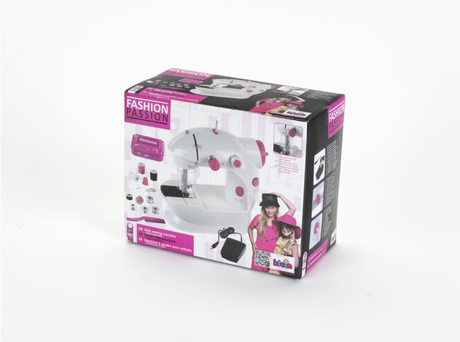 Klein Toys Fashion Passion Kindernähmaschine – inkl. alle Vorräte - weiß rosa