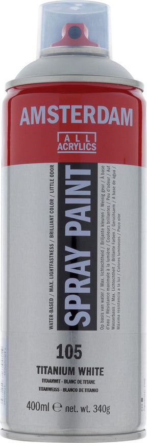Amsterdam spuitbusverf - spraypaint - #105 - titaanwit - - 400ml