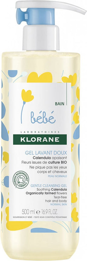 Klorane - gentle cleansing gel bébé - 500ml - pompfles