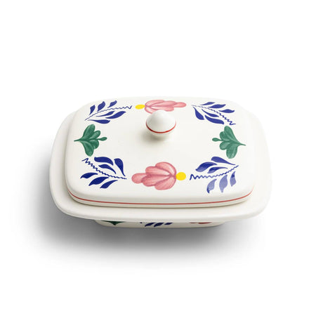 Boerenbont-Butterdose, Fassungsvermögen 420 ml, Größe 17,5 x 12 cm, Steingut