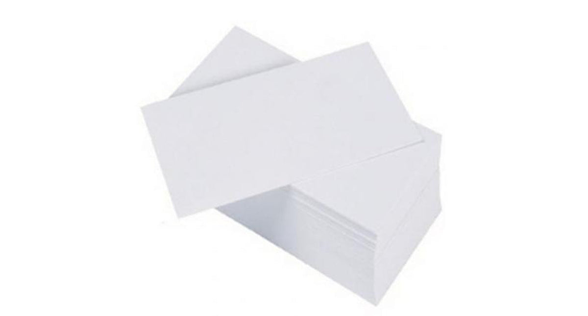 Prijskaart 110x65mm 100 stuks wit