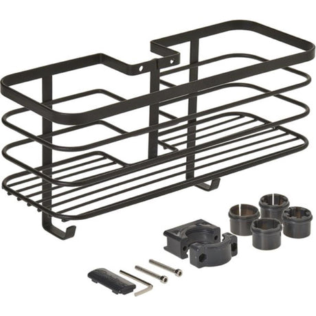 Metaltex Origin Lava Touch Duschständer für Duschsäule 29x11x15cm mattschwarz (Aufhängen ohne Bohren)