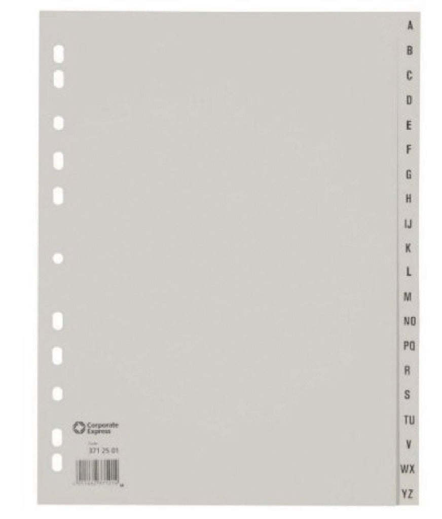 Ahrend ofc-tab1 Tabs A4 A - Z grau Set mit 20 Stück