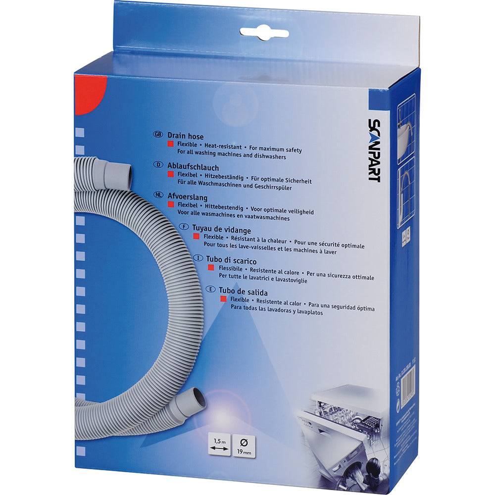 Scanpart 1120120000 f132 Ablaufschlauch 1,5 m 19 mm