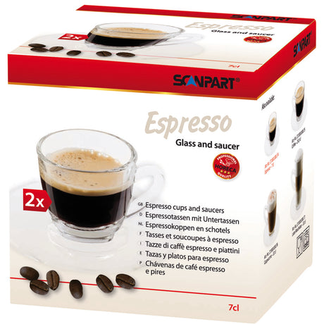 Scanpart Espressotasse und Untertasse 7cl 2 Stück