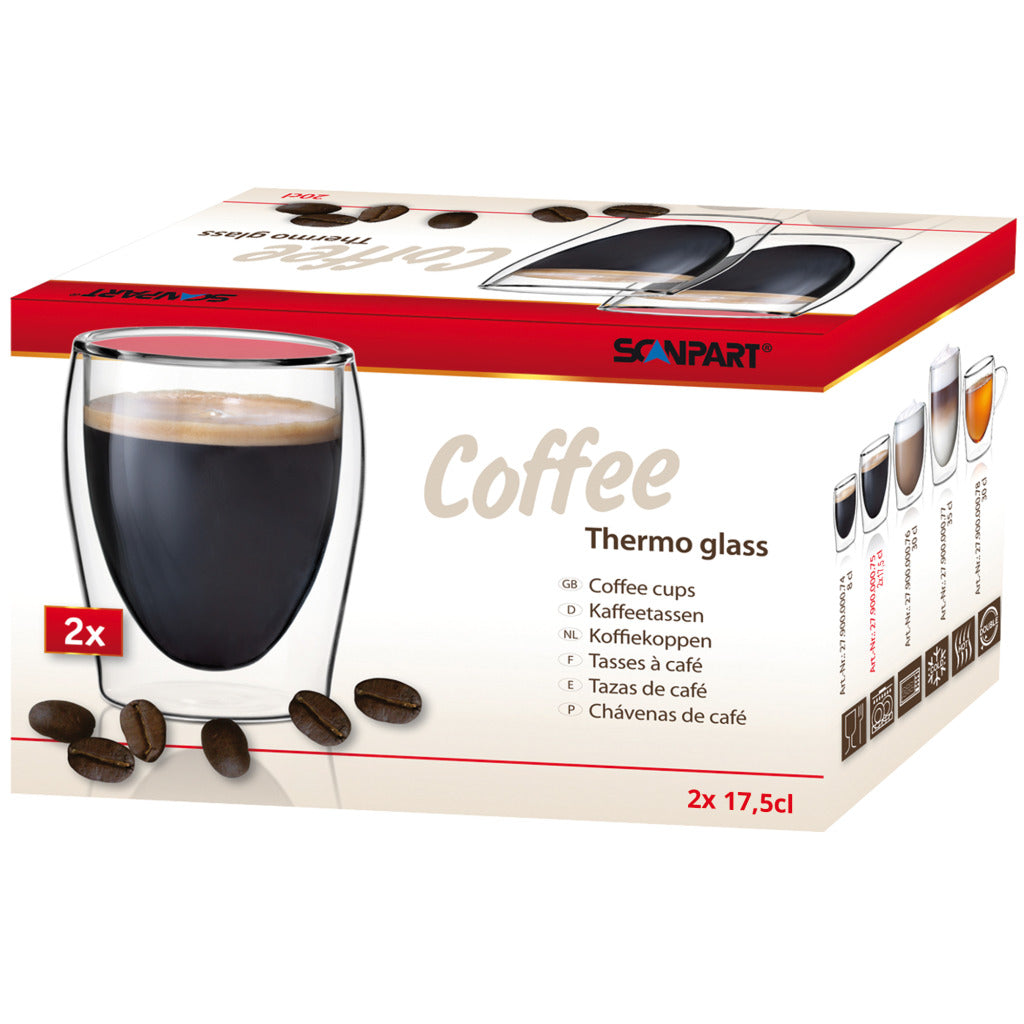 Scanpart Kaffee-Thermogläser 20cl 2 Stück