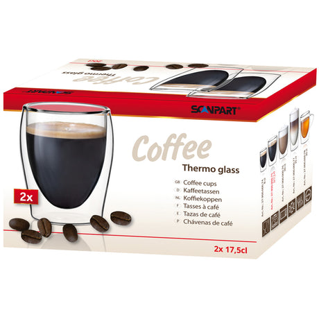 Scanpart Kaffee-Thermogläser 20cl 2 Stück