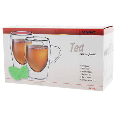 Scanpart doppelwandige Teegläser 300 ml – Tee – doppelwandiges Teeglas – 2 Stück