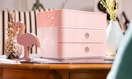 Han Smart-Box Plus – Allison – 2 Schubladen + Box – weiß rosa – ha-1100-86