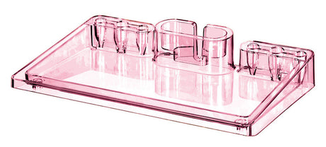 Han ha-17470-76 Schreibtisch-Organizer i-step transparent leuchtend rosa