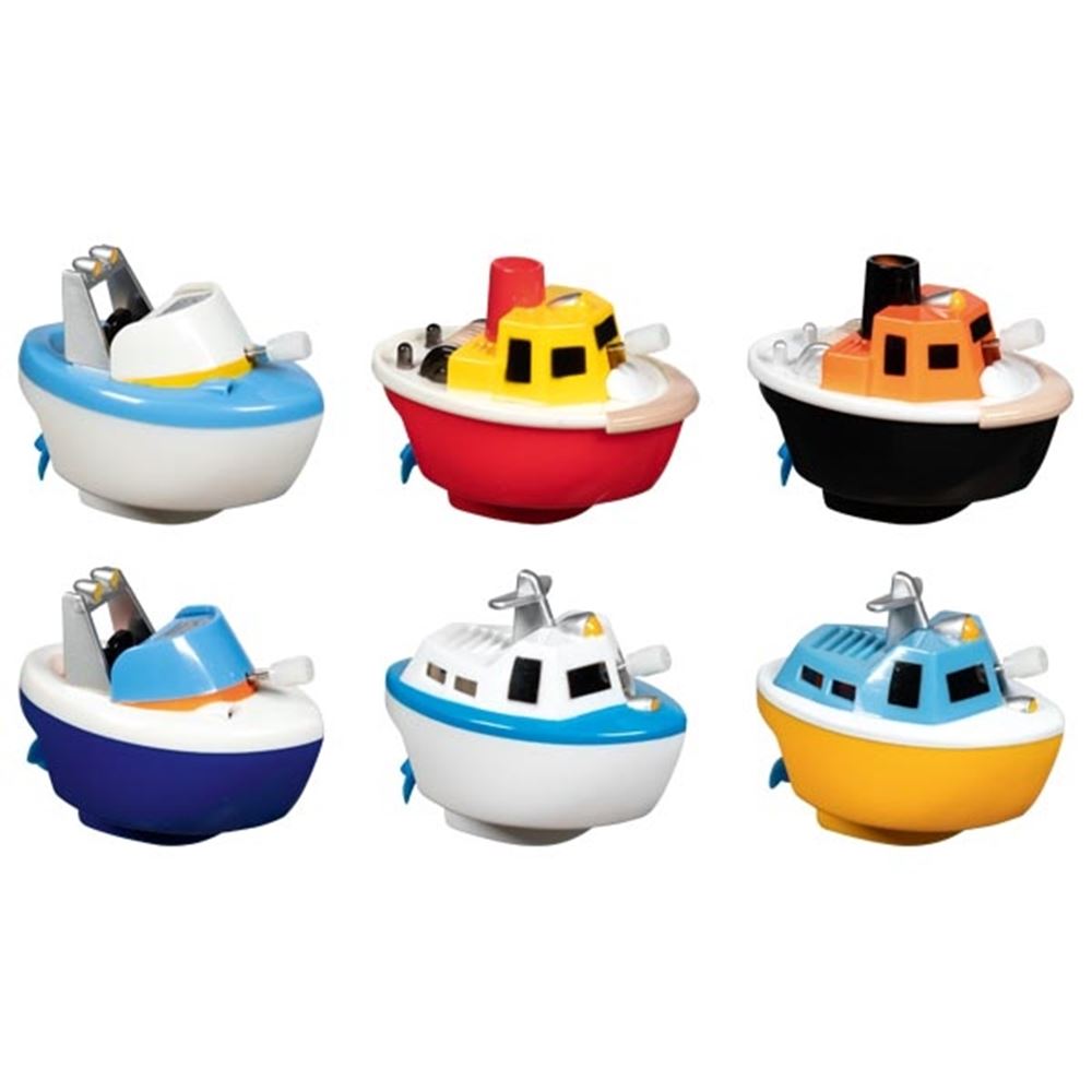 Boot mit opwindmotor. 6-6,5 cm. 6 Farben
