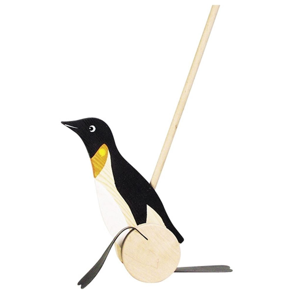 Goki Stickroller: Pinguin H22cm, Stick L60cm, 1+