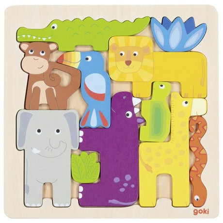 Goki Holzpuzzle Safari, 11tlg.