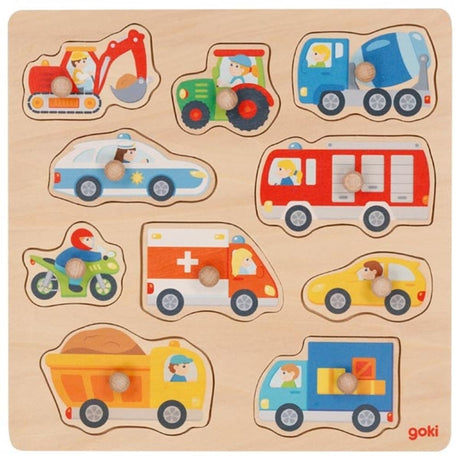 Hintergrundknopfpuzzle. Fahrzeuge. 10. Klasse