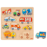 Hintergrundknopfpuzzle. Fahrzeuge. 10. Klasse