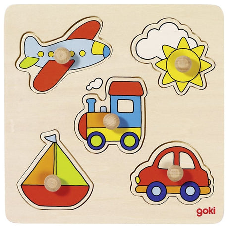 Goki Holz Nick -Puzzle -Fahrzeuge
