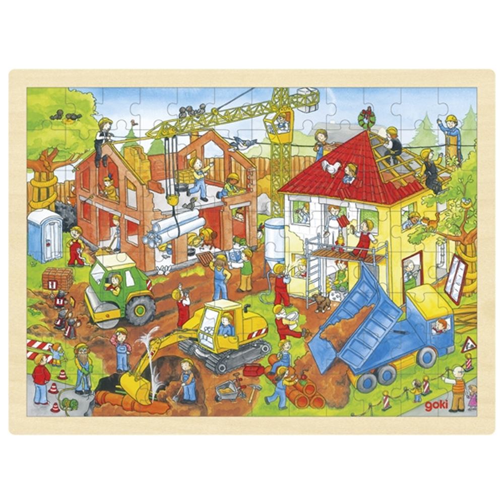 Goki-Puzzle, Baustelle. 96 Teile. 3+