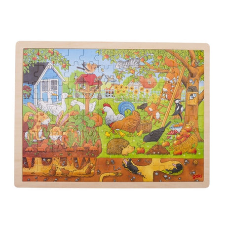 Goki Holzpuzzle - Leben im Garten 96 Teile.